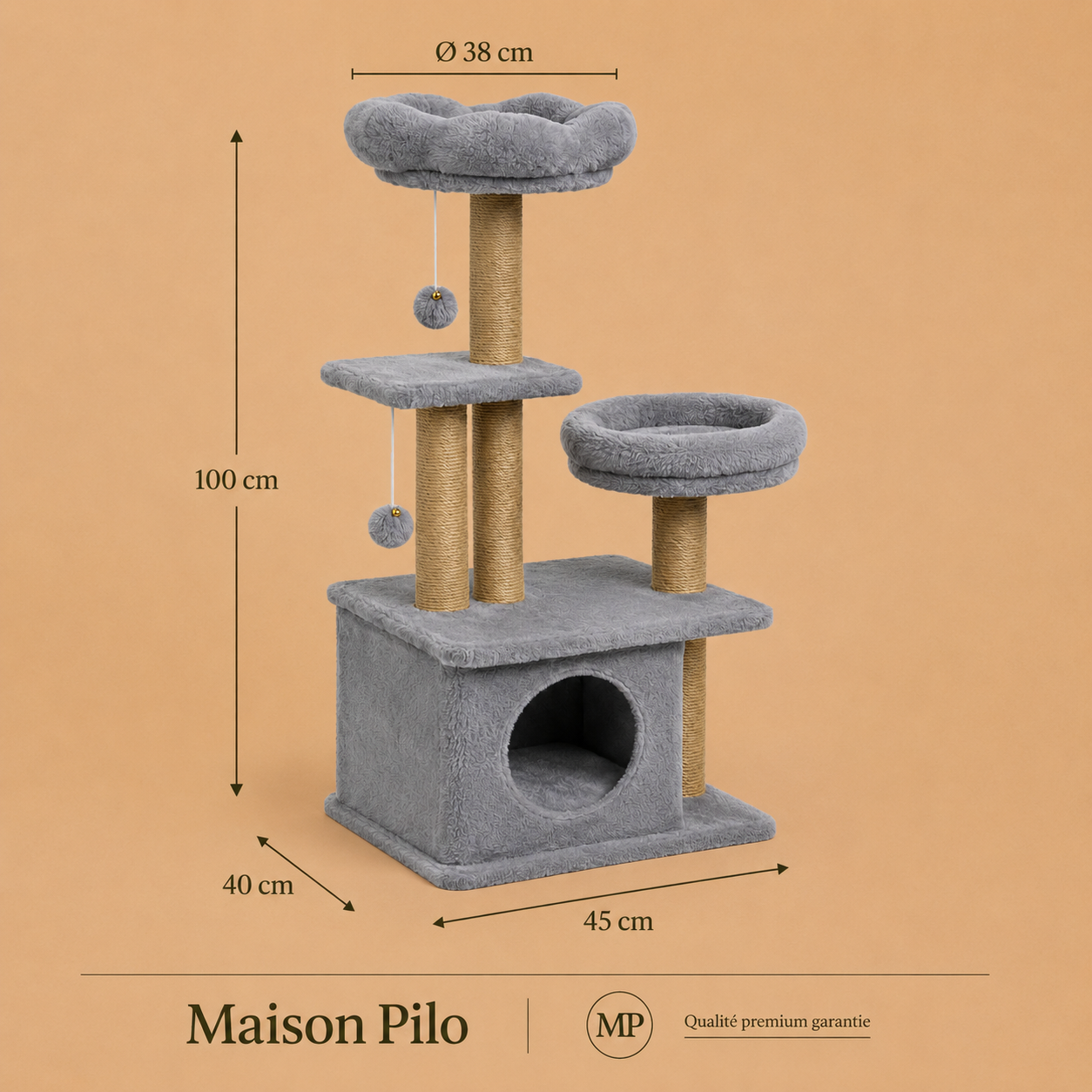 Dimensions Pompei - schéma Maison Pilo